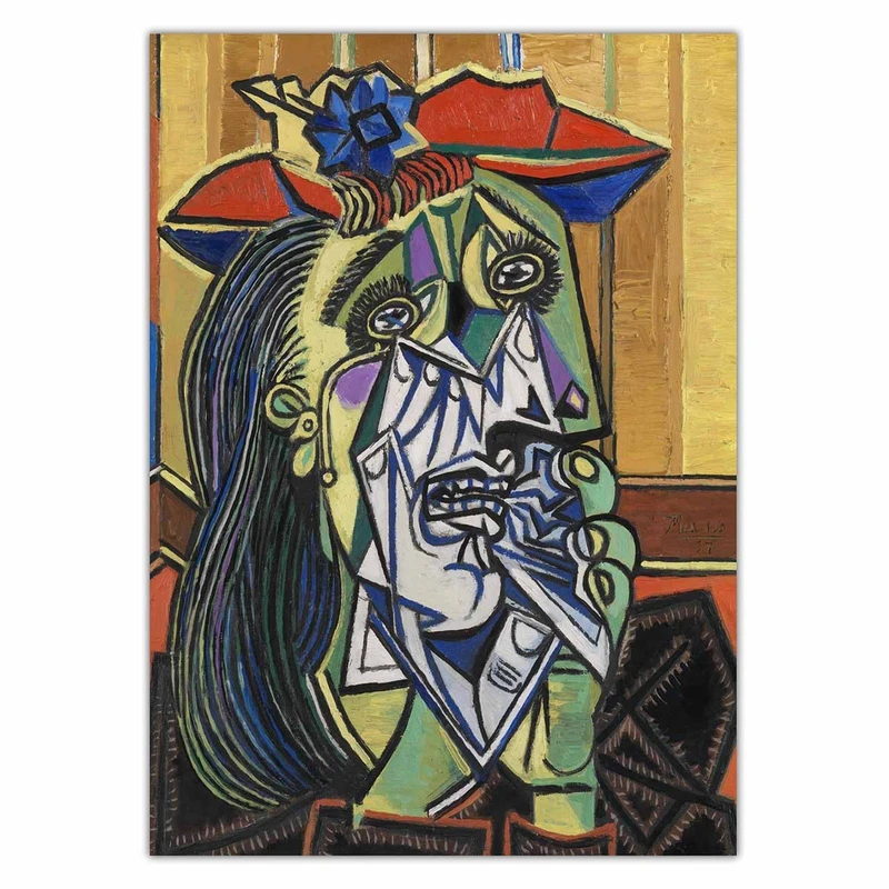 تابلو شاسی ونسونی طرح The Weeping Woman سایز 30x40 سانتی متر