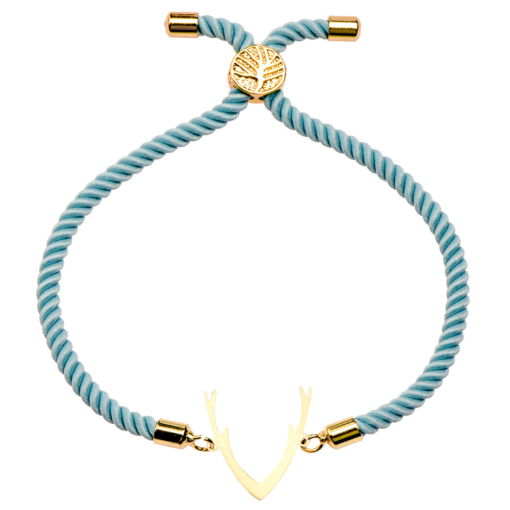 دستبند طلا 18 عیار دخترانه کرابو طرح شاخ گوزن مدل Krd1461