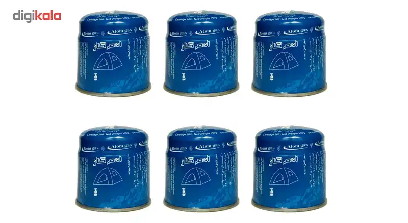 کپسول گاز اتم گاز مدل طارم 190 گرمی بسته 6 عددی