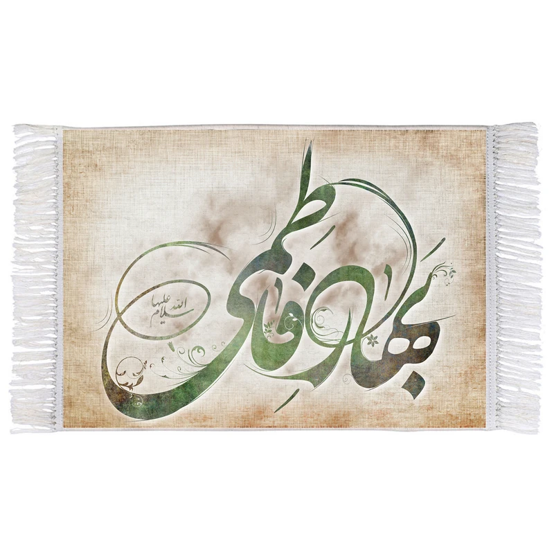 فرش ماشینی دیوارکوب اطلس آبی مدل بهار فاطمی کد T4440