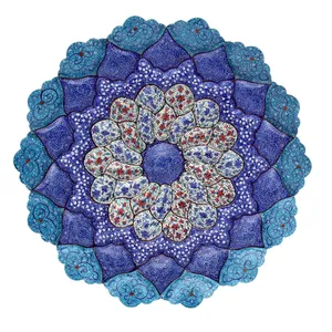 بشقاب گود میناکاری شده گالری مند کد MN63  قطر 30 سانتی‌متر