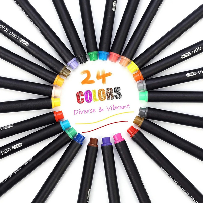 روان نویس فاین لاینر مدل نوک نمد مجموعه 24 عددی