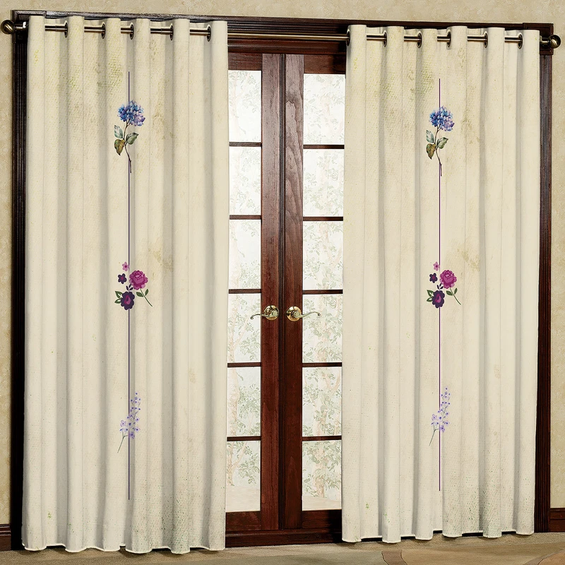 پرده مدل تک گل هازان پانچی کد 1804 سایز 140x200 سانتی متر