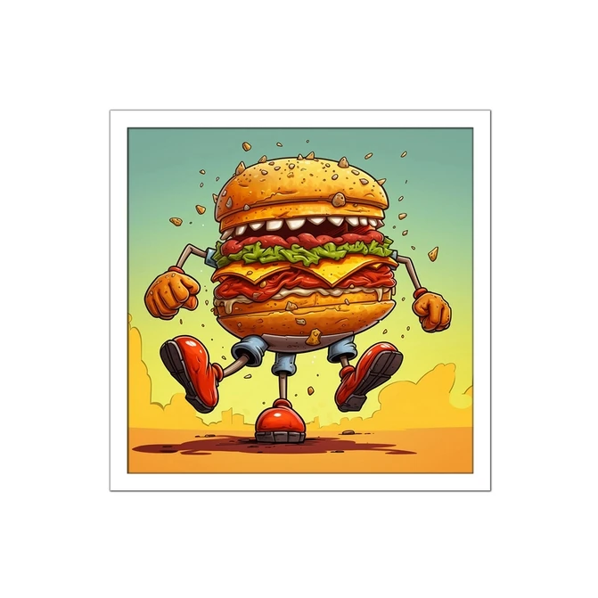 تابلو نوری بکلیت طرح فست فود و همبرگر مدل W-MID-15992