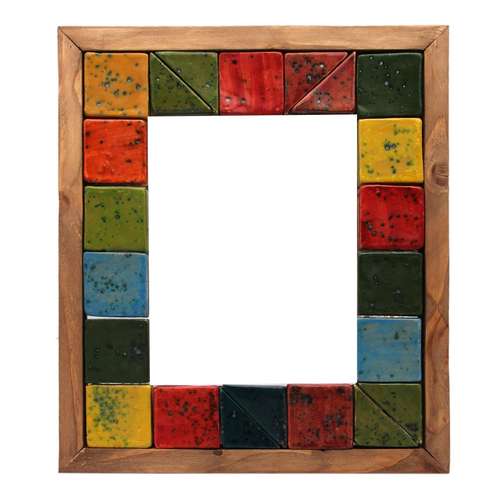 آیینه سفال رنگارنگ کدMSF31