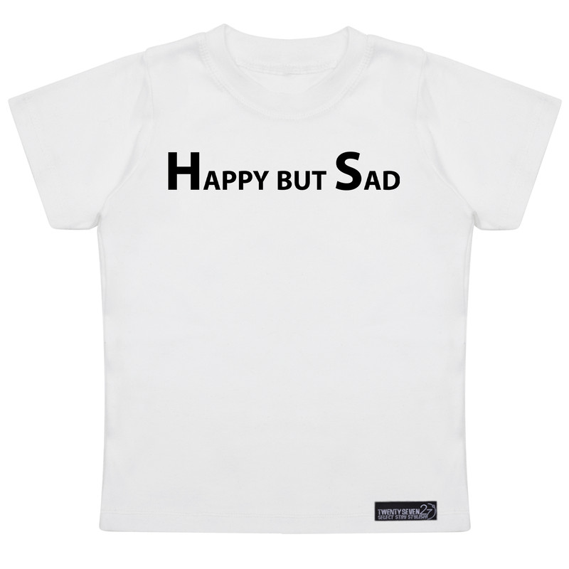 تی شرت آستین کوتاه پسرانه 27 مدل Happy But Sad کد MH975