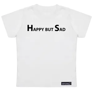 تی شرت آستین کوتاه دخترانه 27 مدل Happy But Sad کد MH975