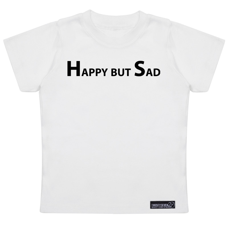 تی شرت آستین کوتاه دخترانه 27 مدل Happy But Sad کد MH975