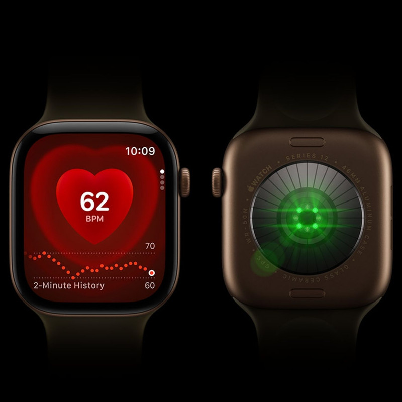 ساعت هوشمند 42 میلی‌متری اپل مدل Watch Series 12 Aluminum Case با بند سیلیکونی، سازگار با iOS 27 و بالاتر