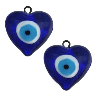 آویز گردنبند مدل چشم و نظر قلب کد AG 421 مجموعه 2 عددی