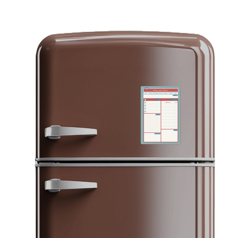 تخته وایت برد لاژید طرح پلنر روزانه مدل آهنربایی سایز 20X30 سانتیمتر