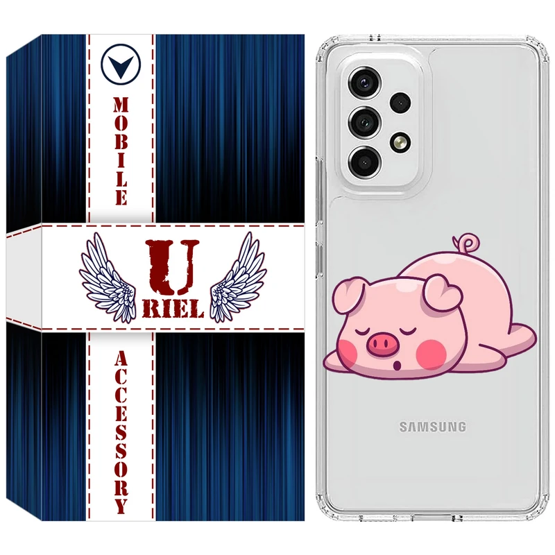 کاور ژله ای یوریل قاب مدل Clear کد 42 طرح پیگی مناسب برای گوشی موبایل سامسونگ Galaxy A52 / A52s