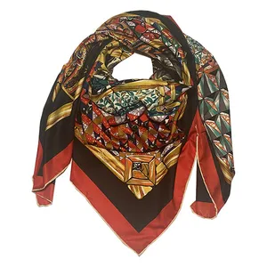 روسری زنانه مدل ابریشمی قواره بزرگ کد QD2030