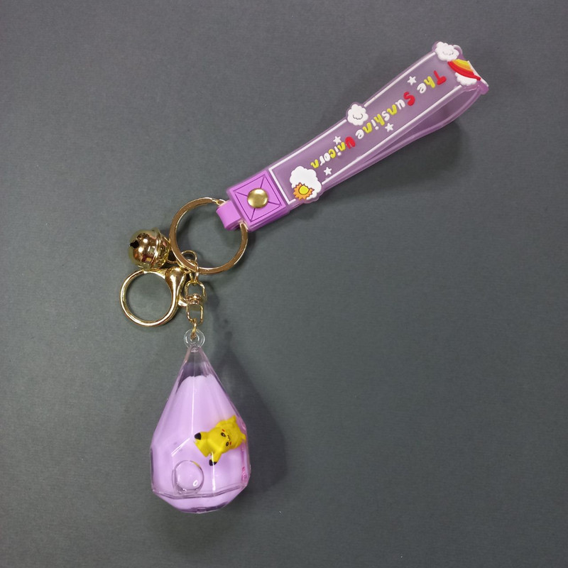 جاکلیدی دخترانه مدل فانتزی آکواریومی طرح چند ضلعی