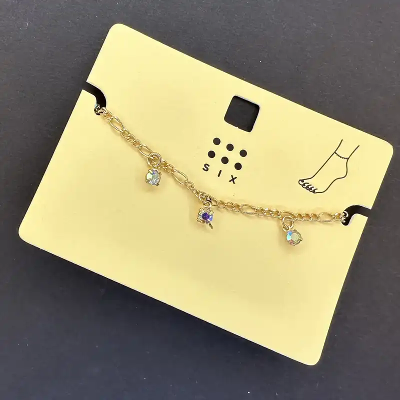 پابند زنانه سیکس مدل نگین آویز