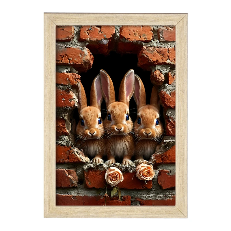 تابلو خندالو مدل خرگوش های بامزه کد F8468