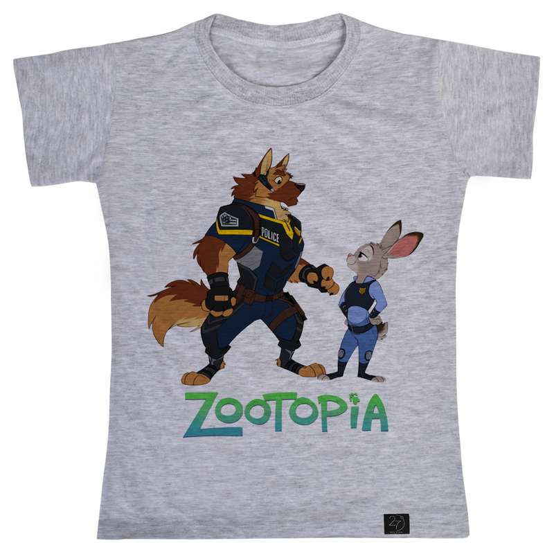 تی شرت آستین کوتاه دخترانه 27 مدل زوتوپیا کد V173