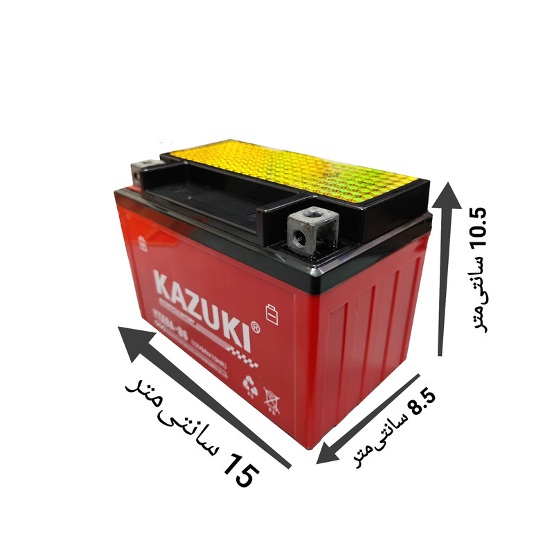 باتری موتورسیکلت 12 ولت 9 آمپر کازوکی مدل 12v9abs