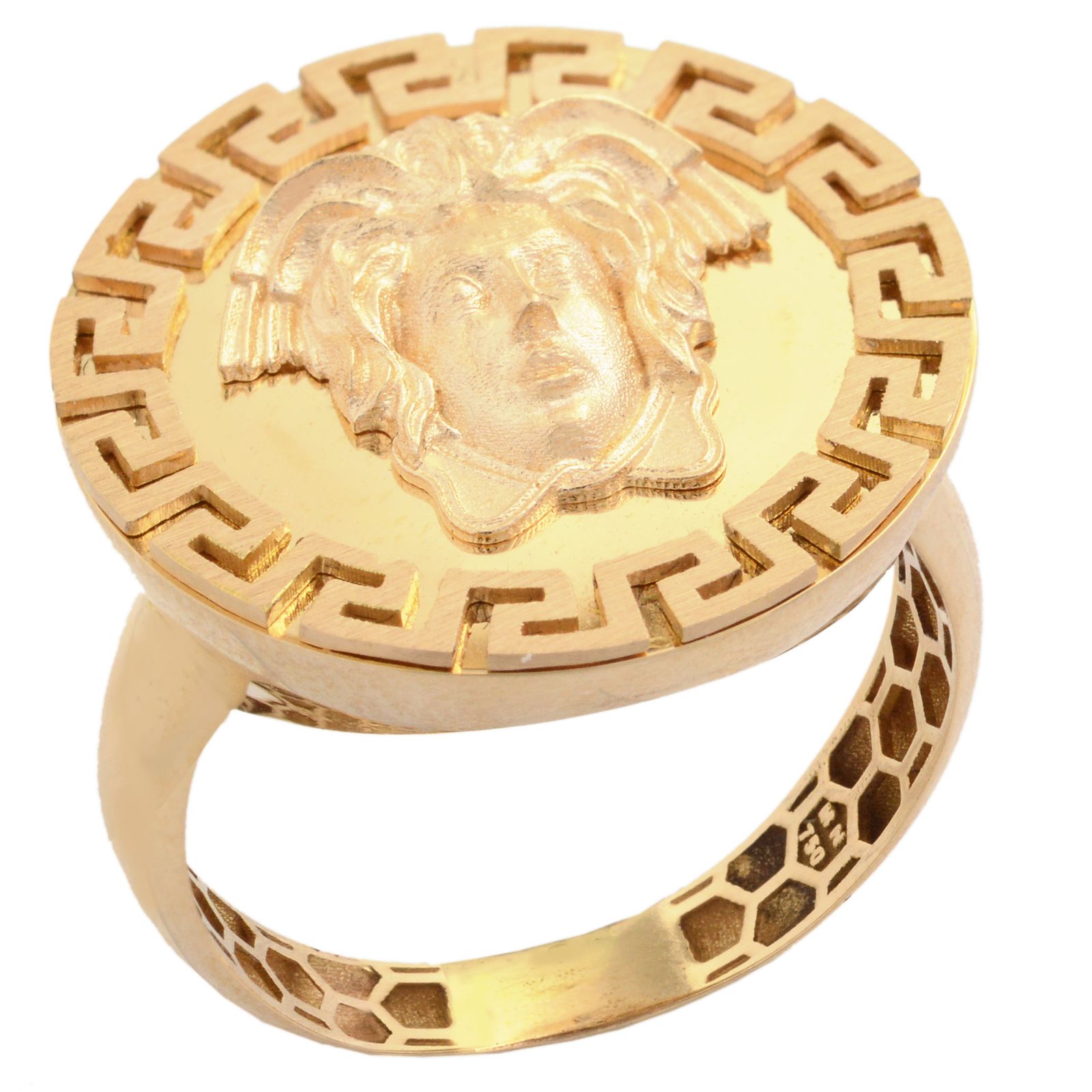 انگشتر طلا 18 عیار زنانه طلای مستجابی مدل رومی کد 57 -  - 1