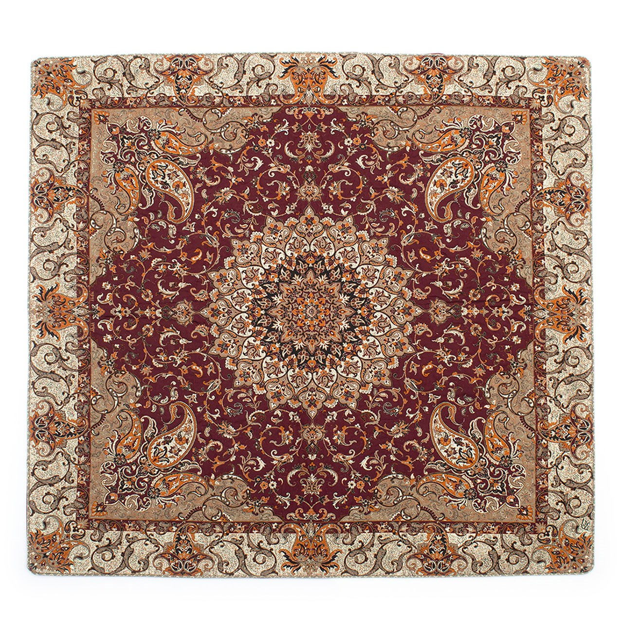 رومیزی ترمه کارگاه رستا طرح 104-14-7 سایز 100 در 100