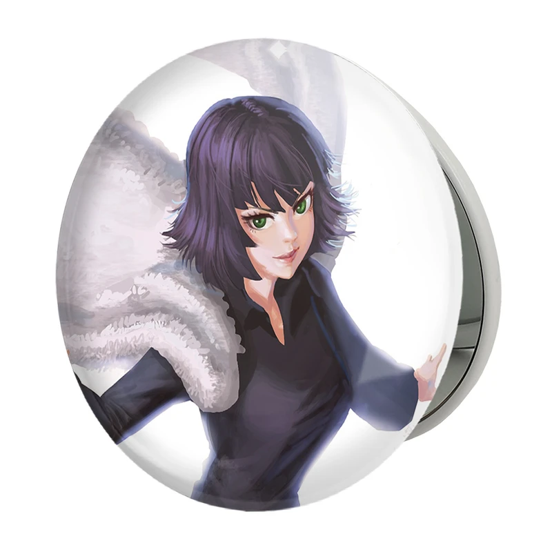 آینه جیبی خندالو طرح فوبوکی انیمه مرد تک مشتی One Punch Man مدل تاشو کد 11348 