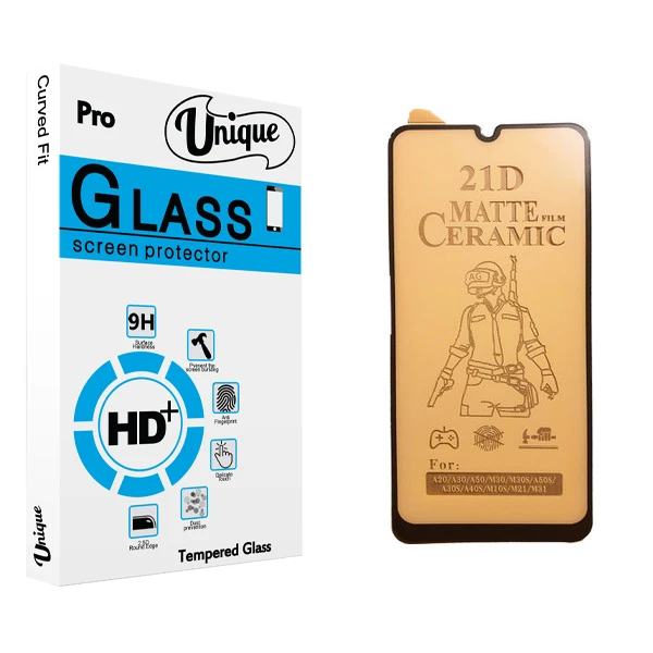 محافظ صفحه نمایش سرامیکی يونيک مدل +Clear مناسب برای گوشی موبایل سامسونگ Galaxy A30s