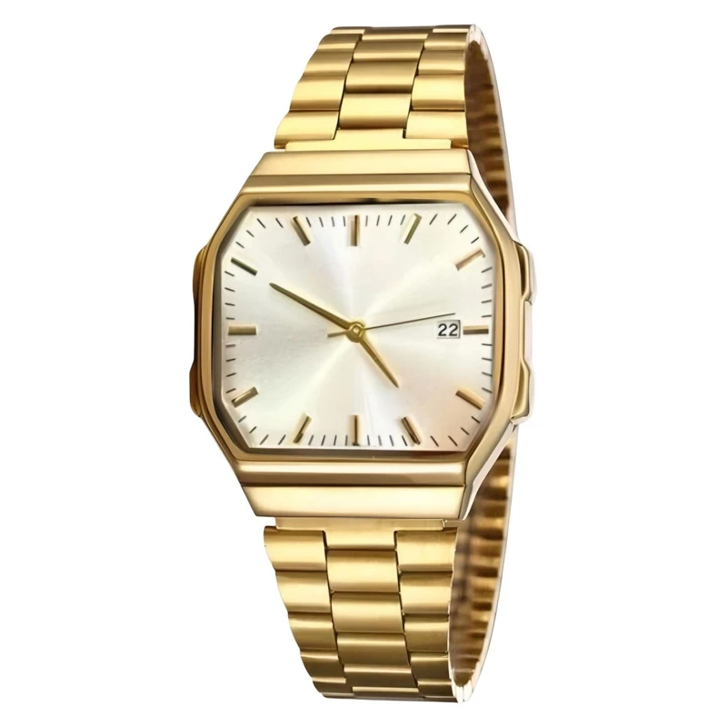 ساعت مچی عقربه‌ای کوارتز مردانه مدل تک موتوره بند فلزی کد ۲