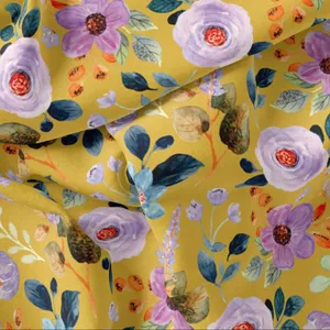 پارچه لباس مدل کرپ حریر طرح گل کد 9155H