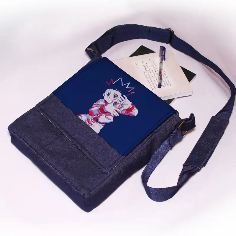 کیف دوشی بچگانه چی چاپ مدل انیمه هانتر hunter x hunter