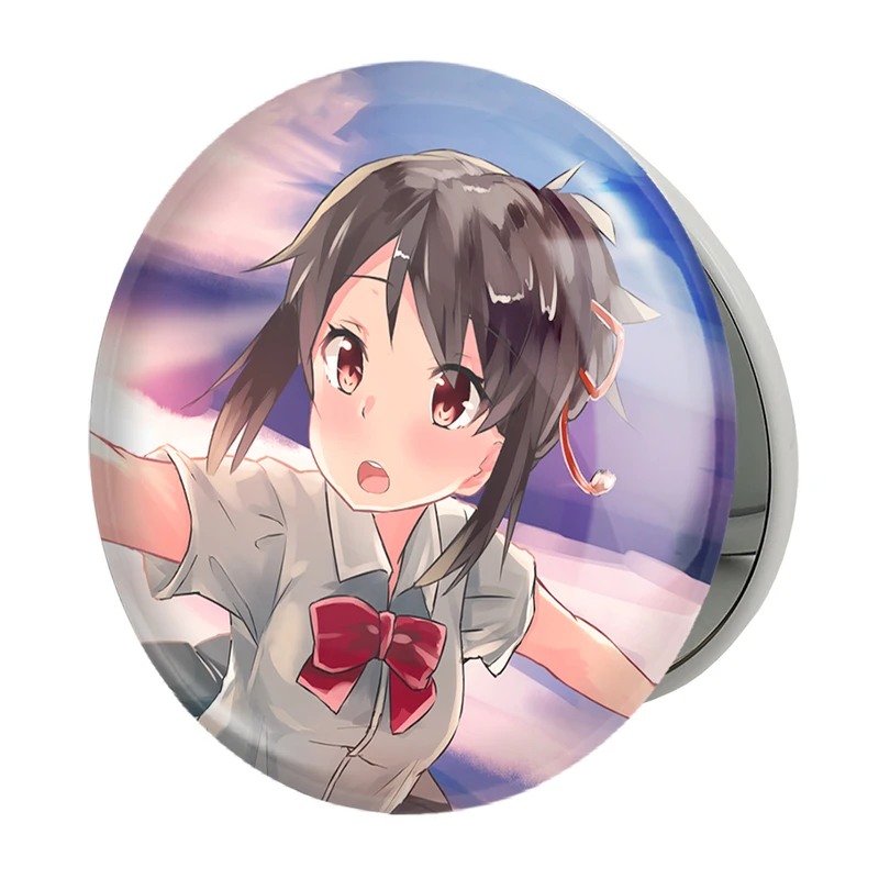 آینه جیبی خندالو طرح میتسویا میامیزو انیمه یورنیم Your Name مدل تاشو کد 16243 