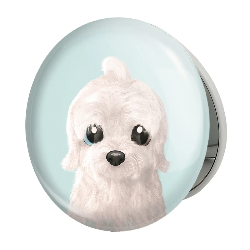 آینه جیبی خندالو طرح سگ مدل تاشو کد 28246 