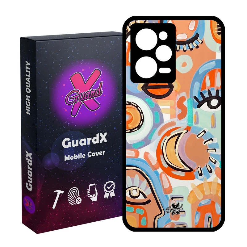 کاور گارد ایکس طرح چهره مدل Glass10431 مناسب برای گوشی موبایل شیائومی Redmi Note 12 Pro 5G/Poco X5 Pro 5G/Note 12 Pro Pro speed