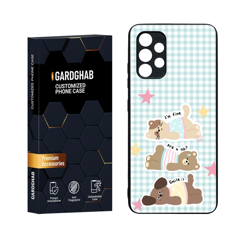 کاور گارد قاب مدل دورژله ای پشت گلس فانتزی مناسب برای گوشی موبایل سامسونگ Galaxy A32 4G