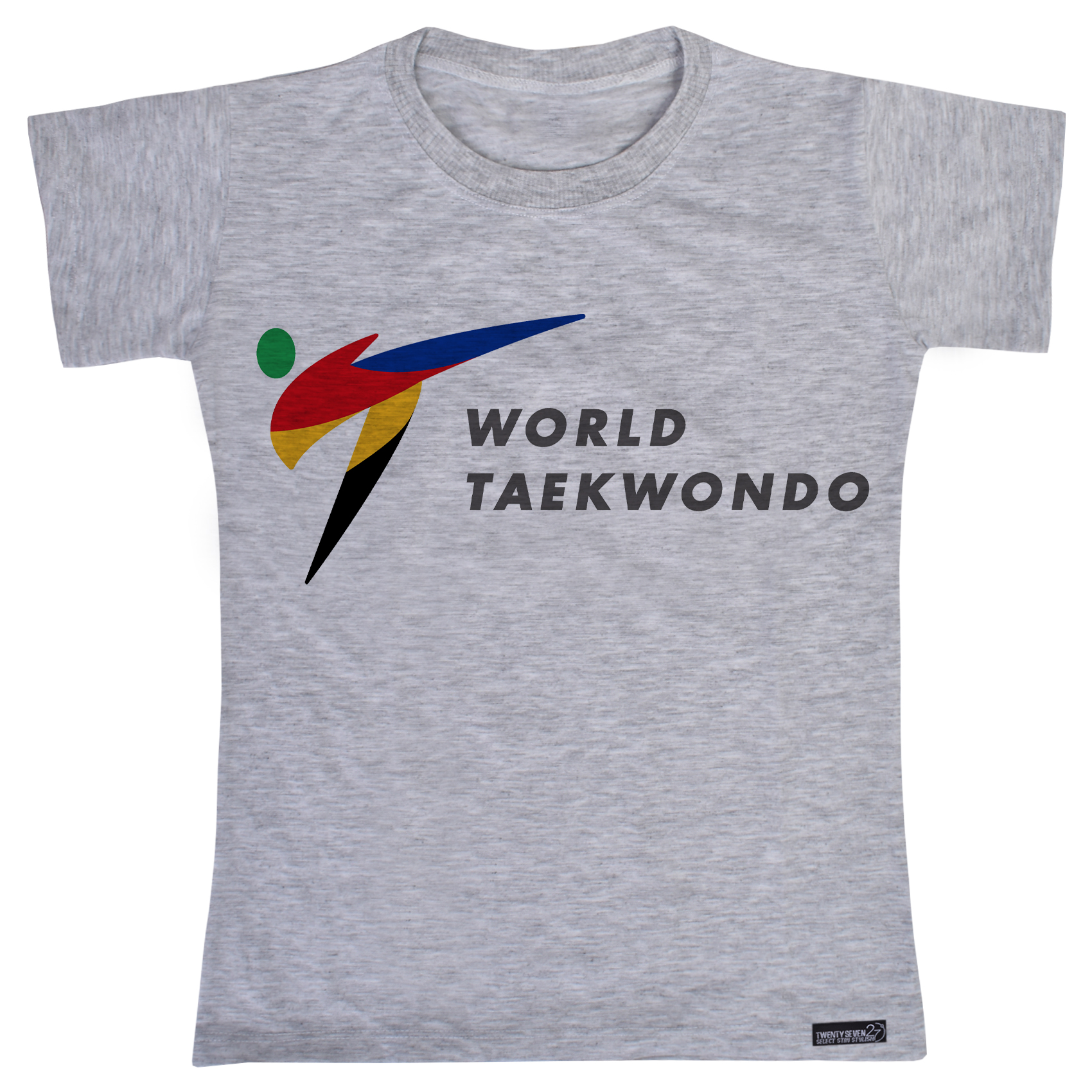 تی شرت آستین کوتاه دخترانه 27 مدل World Taekwondo کد MH884 -  - 1
