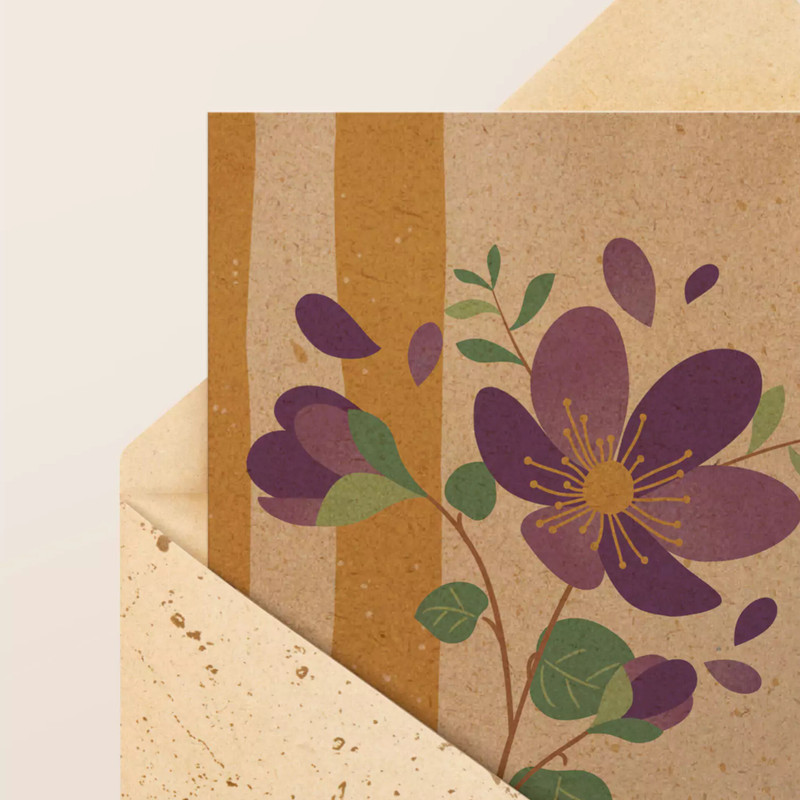 کارت پستال مریخ مدل Flower 6021