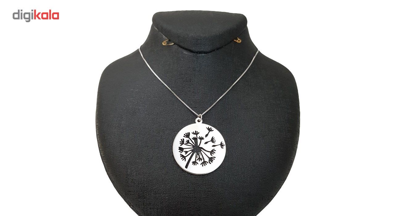 گردنبند نقره ترمه مدل قاصدک Termeh -  - 2