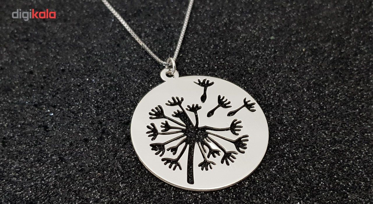 گردنبند نقره ترمه مدل قاصدک Termeh -  - 3