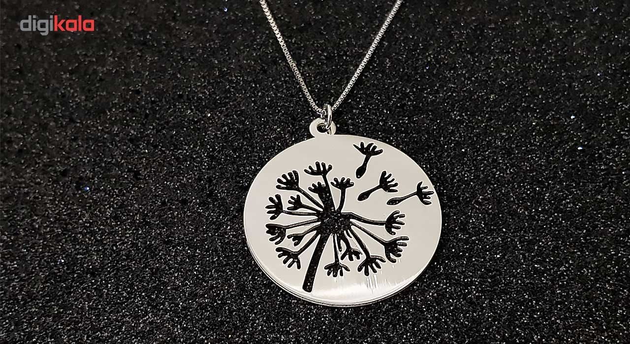 گردنبند نقره ترمه مدل قاصدک Termeh -  - 4