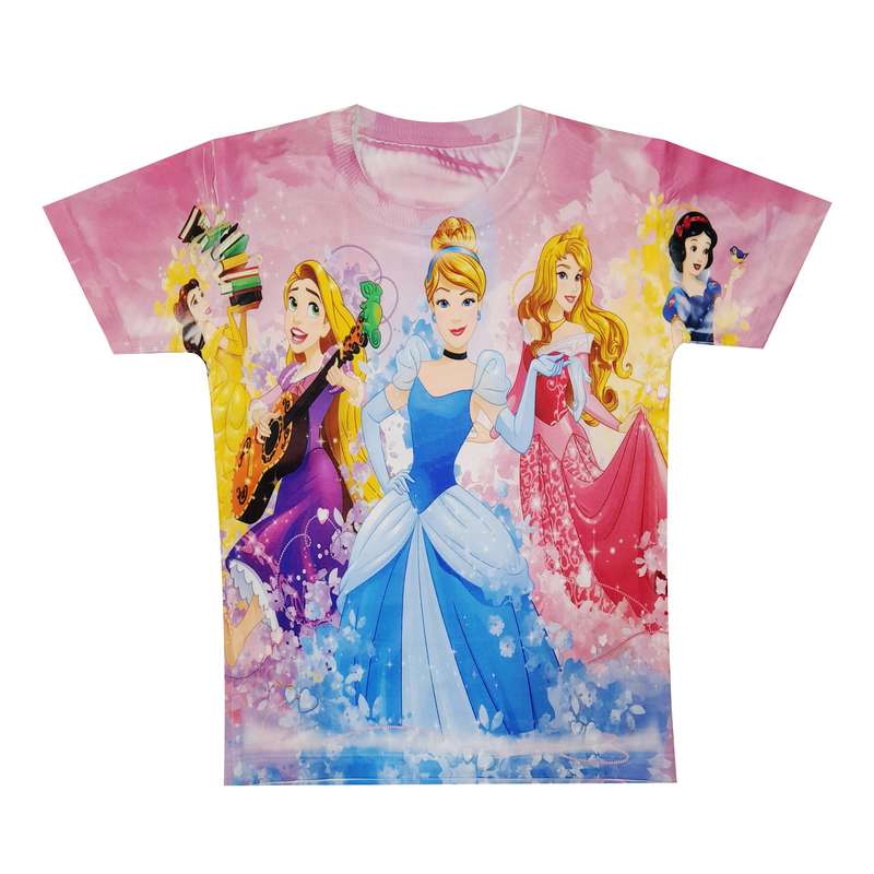 تی شرت دخترانه طرح سیندرلا کد X210