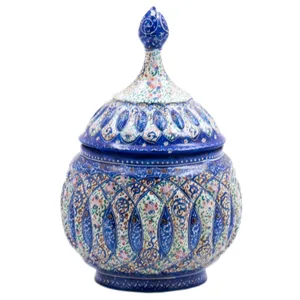 قندان میناکاری رستا طرح 4-17-102  ارتفاع14 سانتی متر