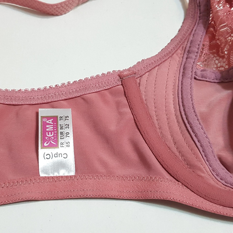 سوتین زنانه اما مدل فنردار دانتل کد 4921-3100 رنگ کالباسی