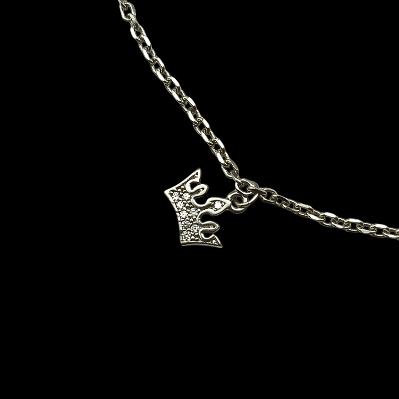 پابند نقره زنانه مدل تاج کد 003