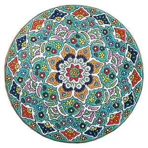 بشقاب سفالی میناکاری قطر 20 کد 300