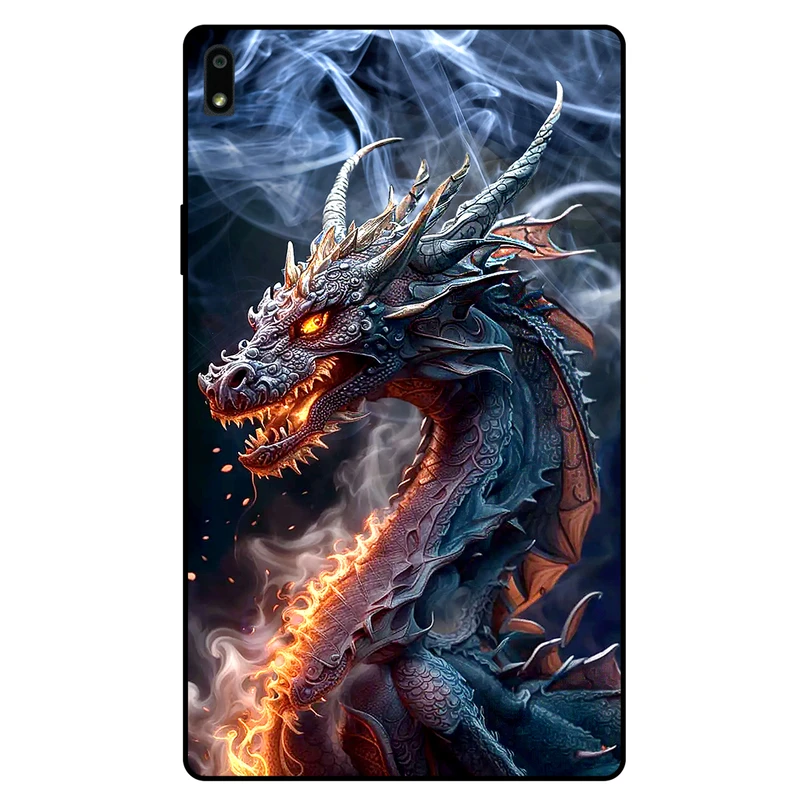 کاور مگافون طرح اژدها مدل 7453 مناسب برای  تبلت لنوو Tab 4 8.0 Plus