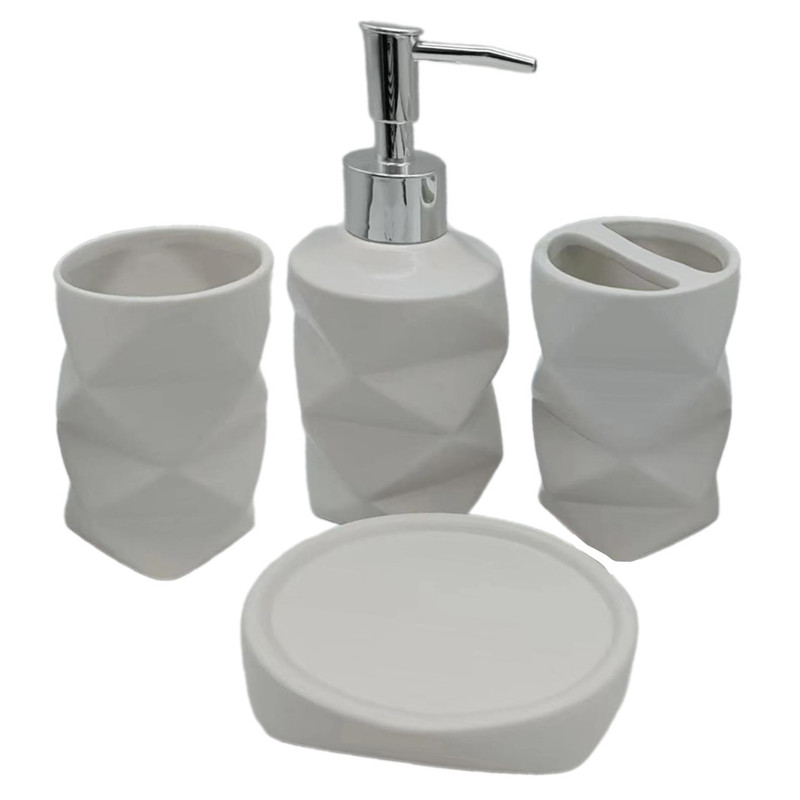 ست سرویس بهداشتی 4 پارچه مدل سه بعدی