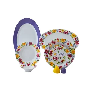 سرویس غذاخوری 35 پارچه 6 نفر چینی زرین ایران مدل شهرزاد ملیکا درجه عالی