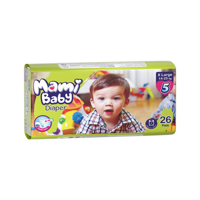 پوشک کودک مامی کد 005 سایز 5 بسته 26 عددی