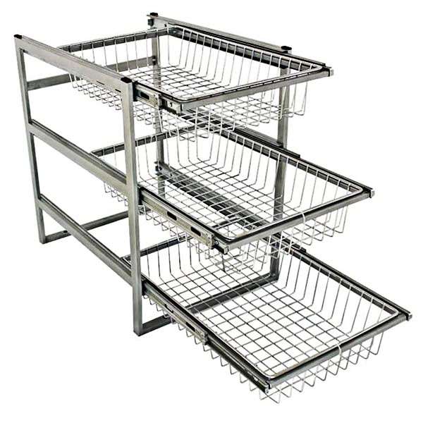 نظم دهنده کابینت مدل سه طبقه استیل ایکس یونیت 45