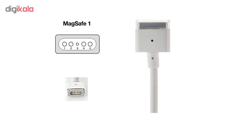 آداپتور برق 60 وات، 16.5ولت، 3.65 آمپر مدل MagSafe1 مناسب برای مک بوک