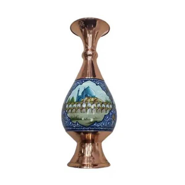 گلدان مسی مدل نقاشی طرح ابنیه